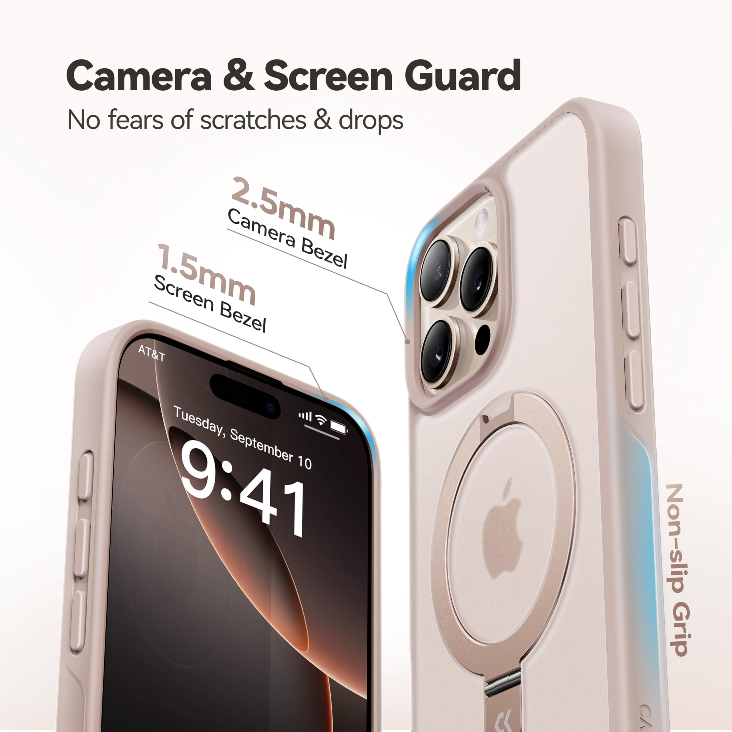 Foto 6 | Funda De Teléfono Casekoo Diseñada Para Iphone 16 Pro Gold De 6.3 Pulgadas - Venta Internacional.