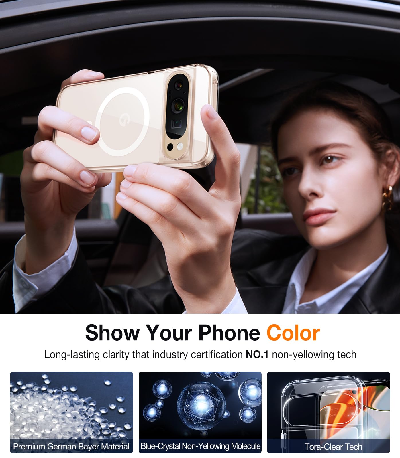 Foto 7 pulgar | Funda De Teléfono Torras Magnética A Prueba De Golpes Para Google Pixel 9 Pro - Venta Internacional.