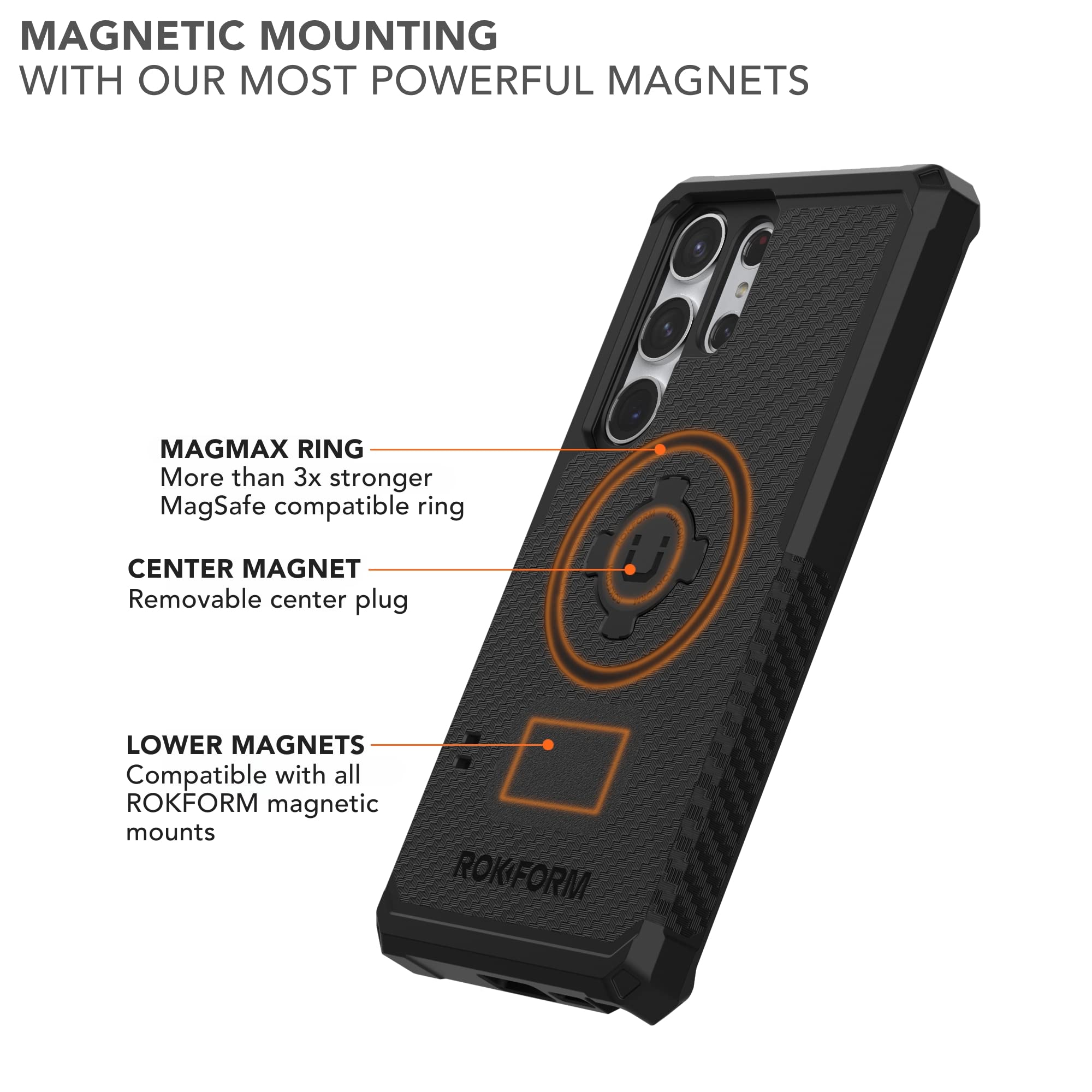 Foto 6 pulgar | Funda Rokform Rugged Series Para Galaxy S23 Ultra, Color Negro - Venta Internacional.