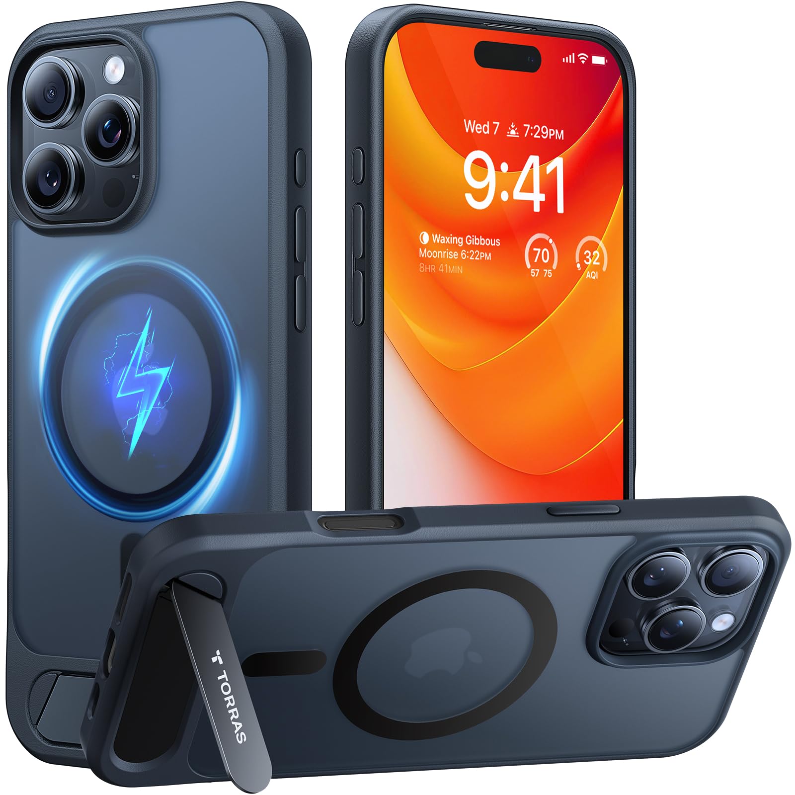 Foto 1 | Funda Para Teléfono Torras Strong Magnetic Stand Iphone 16 Pro, Color Negro - Venta Internacional.