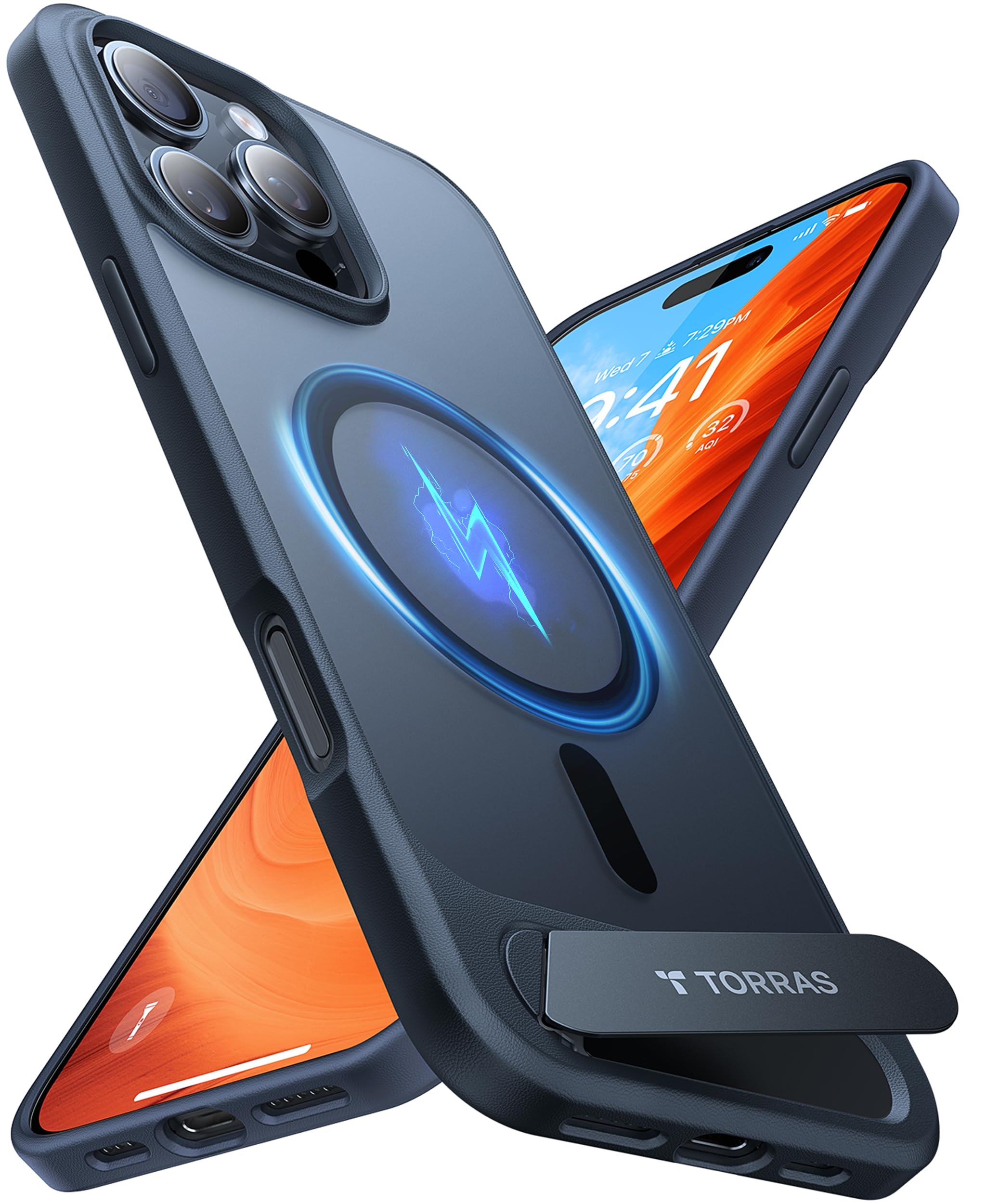 Foto 8 pulgar | Funda Para Teléfono Torras Strong Magnetic Stand Iphone 16 Pro, Color Negro - Venta Internacional.