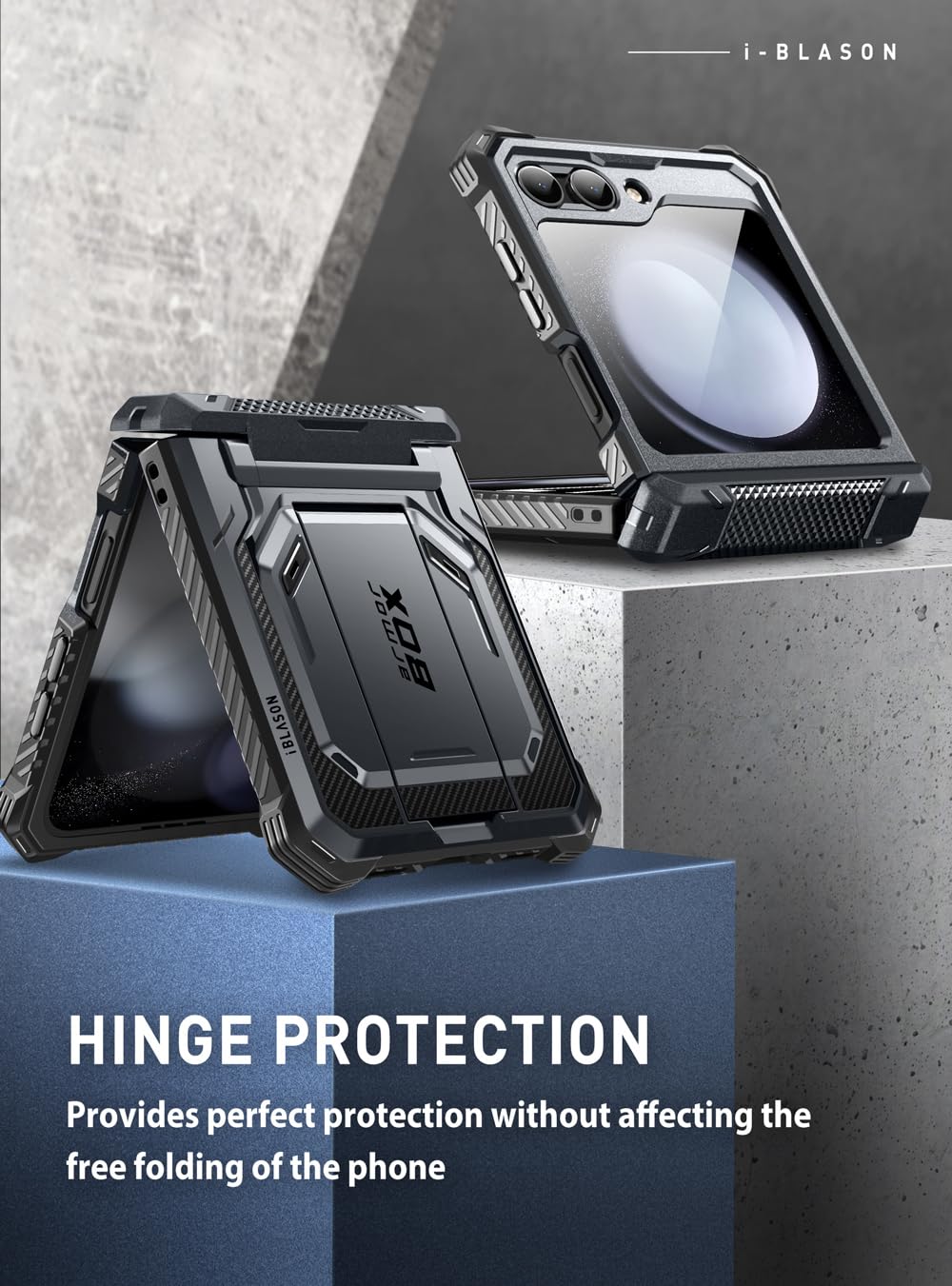Foto 4 pulgar | Funda De Teléfono I-blason Armorbox Con Soporte Para Samsung Galaxy Z Flip 5 - Venta Internacional.