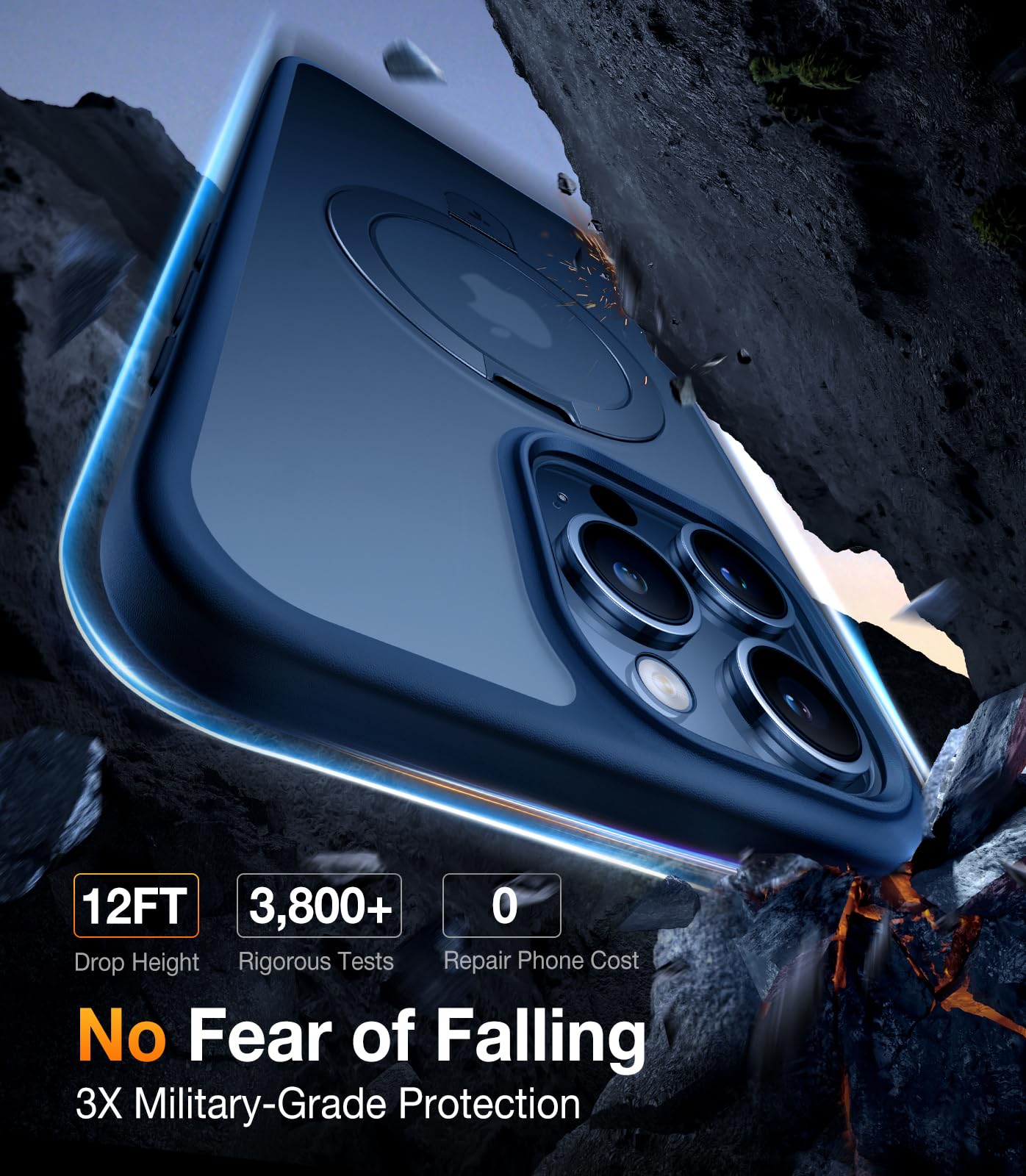 Foto 5 pulgar | Funda De Teléfono Torras Magnetic Ostand Para Iphone 15 Pro Max Blue - Venta Internacional.