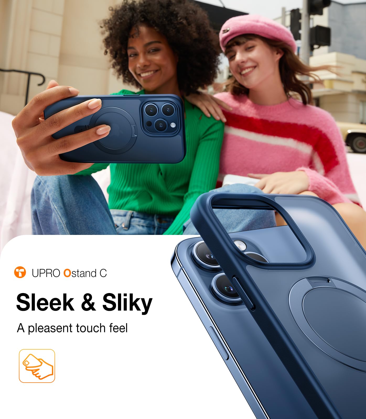 Foto 6 | Funda De Teléfono Torras Magnetic Ostand Para Iphone 15 Pro Max Blue - Venta Internacional.