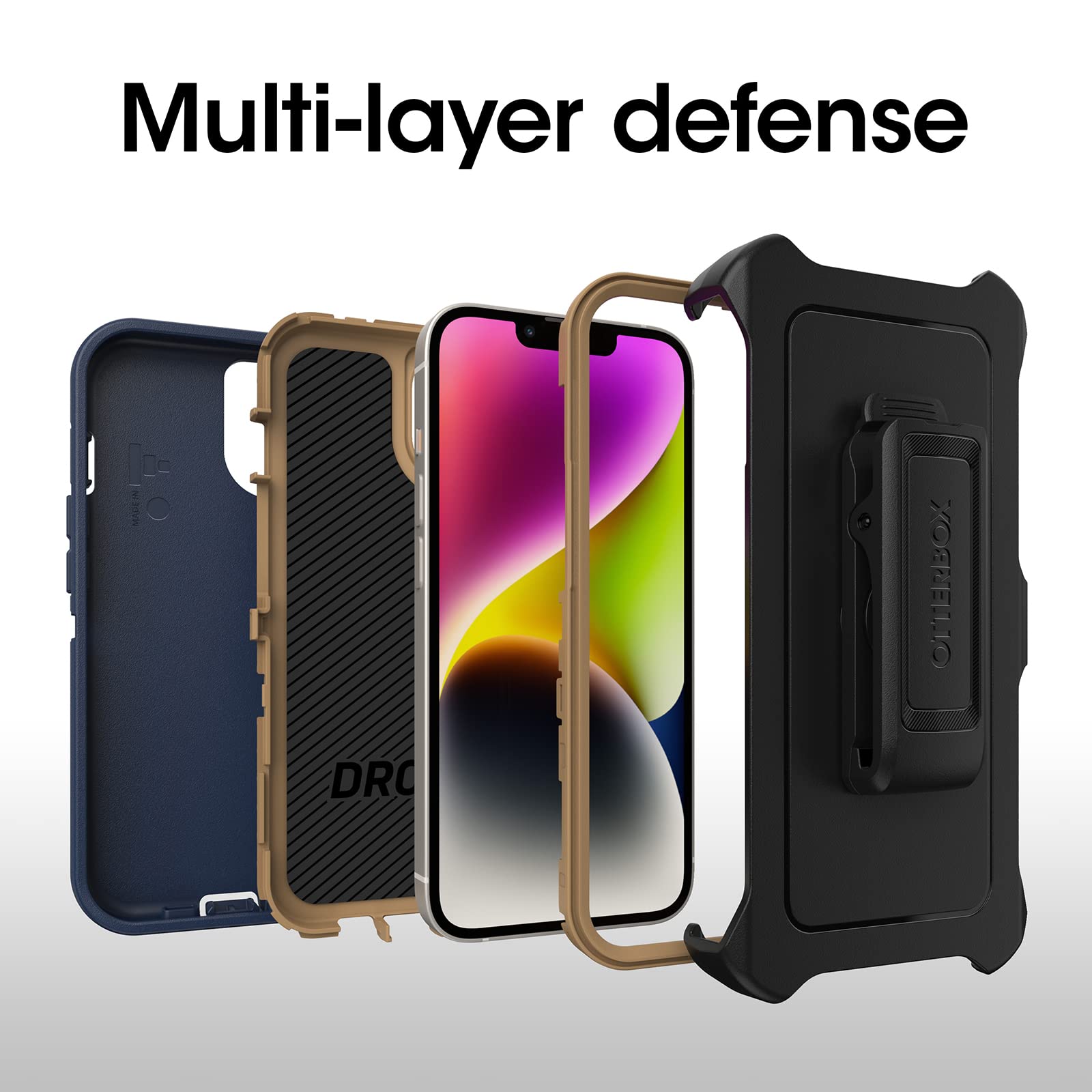 Foto 3 | Funda Otterbox Defender Series Para Iphone 14 Y Iphone 13, Color Azul - Venta Internacional.
