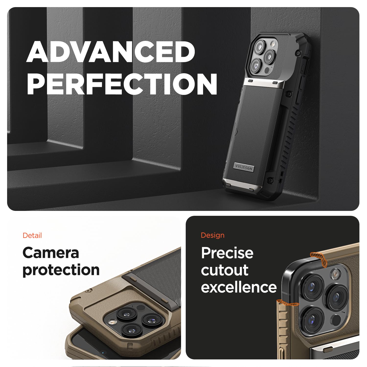 Foto 5 pulgar | Funda Para Teléfono Vrs Design Damda Glide Pro Tarjetero Para Iphone 16 Pro Max (2024), Negro Mate - Venta Internacion