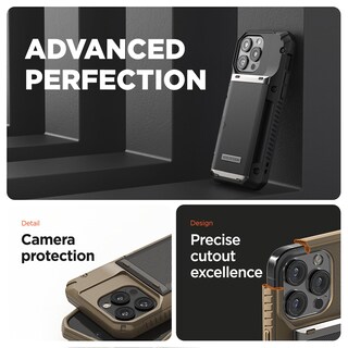 Foto 4 | Funda Para Teléfono Vrs Design Damda Glide Pro Tarjetero Para Iphone 16 Pro Max (2024), Negro Mate - Venta Internacion