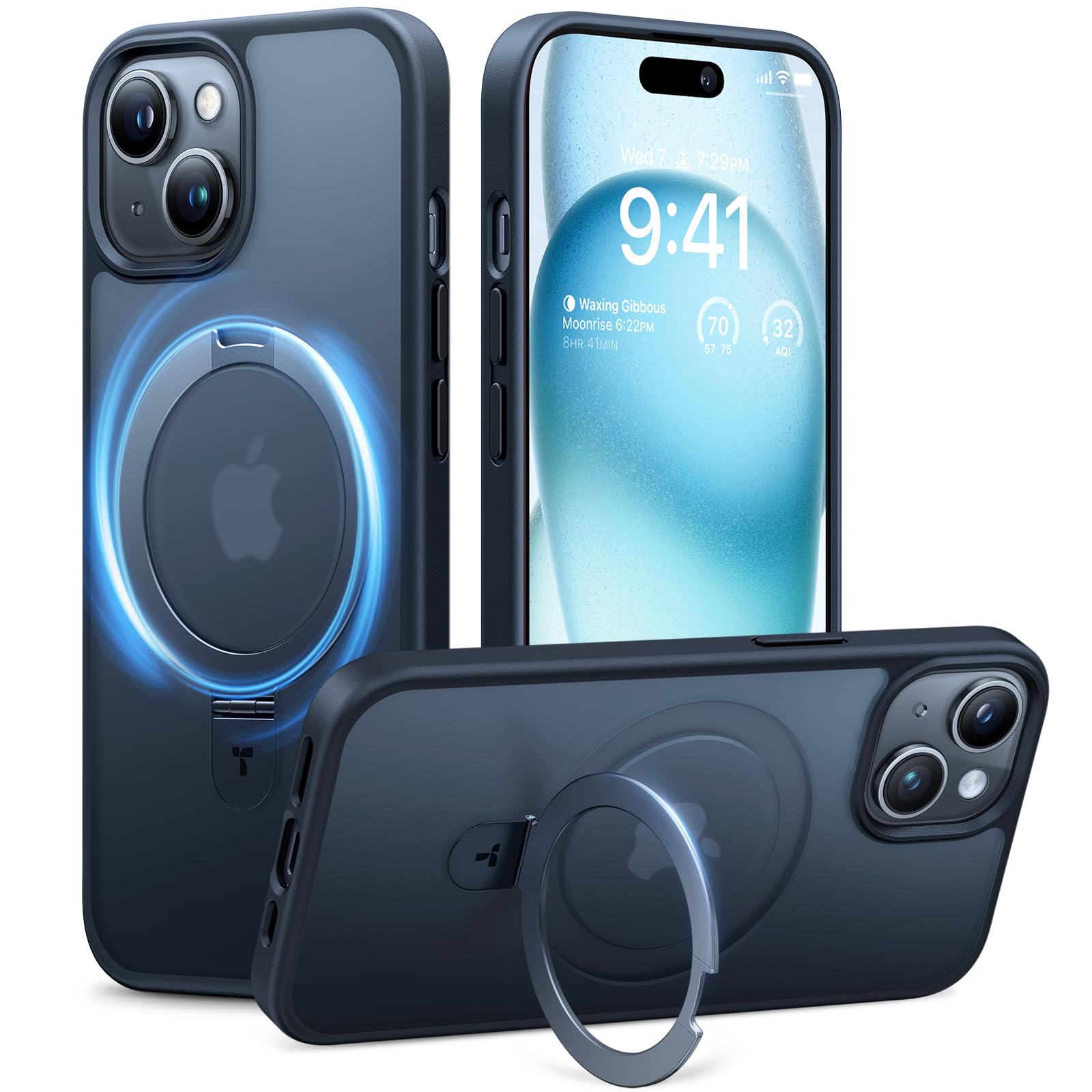 Foto 2 pulgar | Funda De Teléfono Torras Ultra Magnetic Ostand Para Iphone 15 Negra - Venta Internacional.