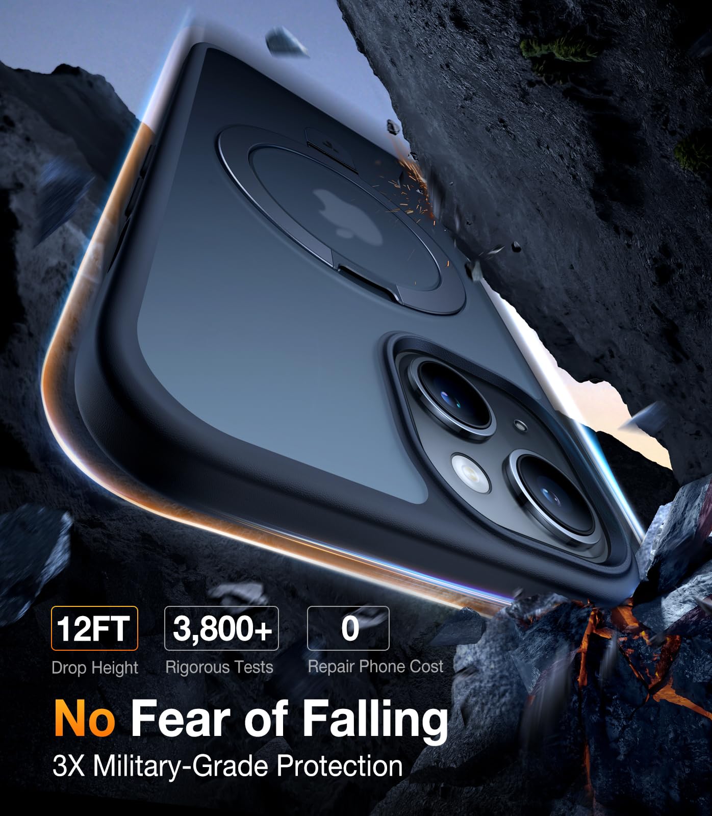 Foto 4 | Funda De Teléfono Torras Ultra Magnetic Ostand Para Iphone 15 Negra - Venta Internacional.