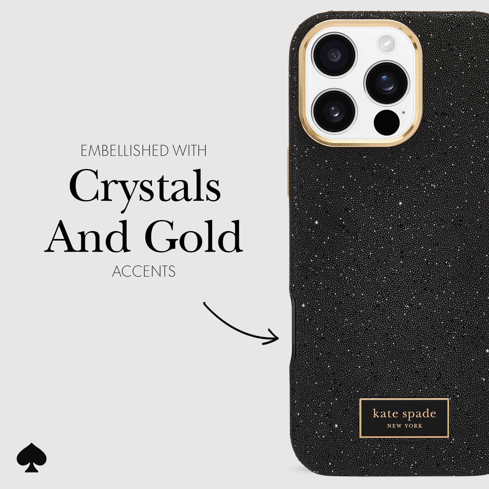 Foto 6 pulgar | Funda De Teléfono Kate Spade New York Para Iphone 16 Pro Max Crystal - Venta Internacional.