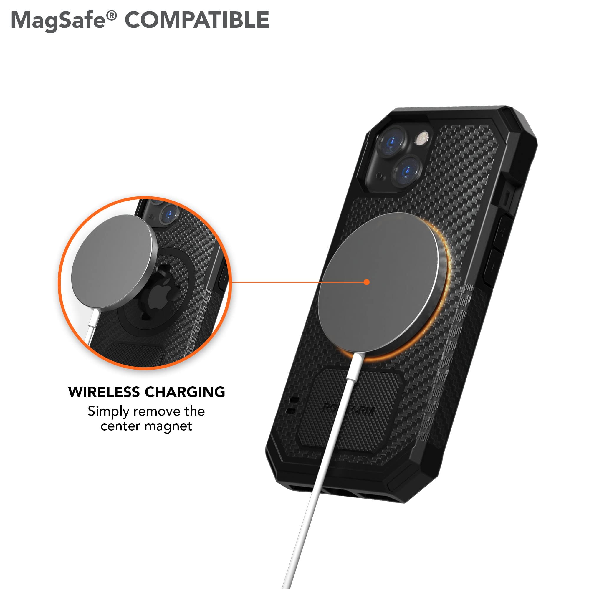 Foto 6 pulgar | Funda Para Teléfono Rokform Rugged Series Para Iphone 13 Con Magsafe Black - Venta Internacional.