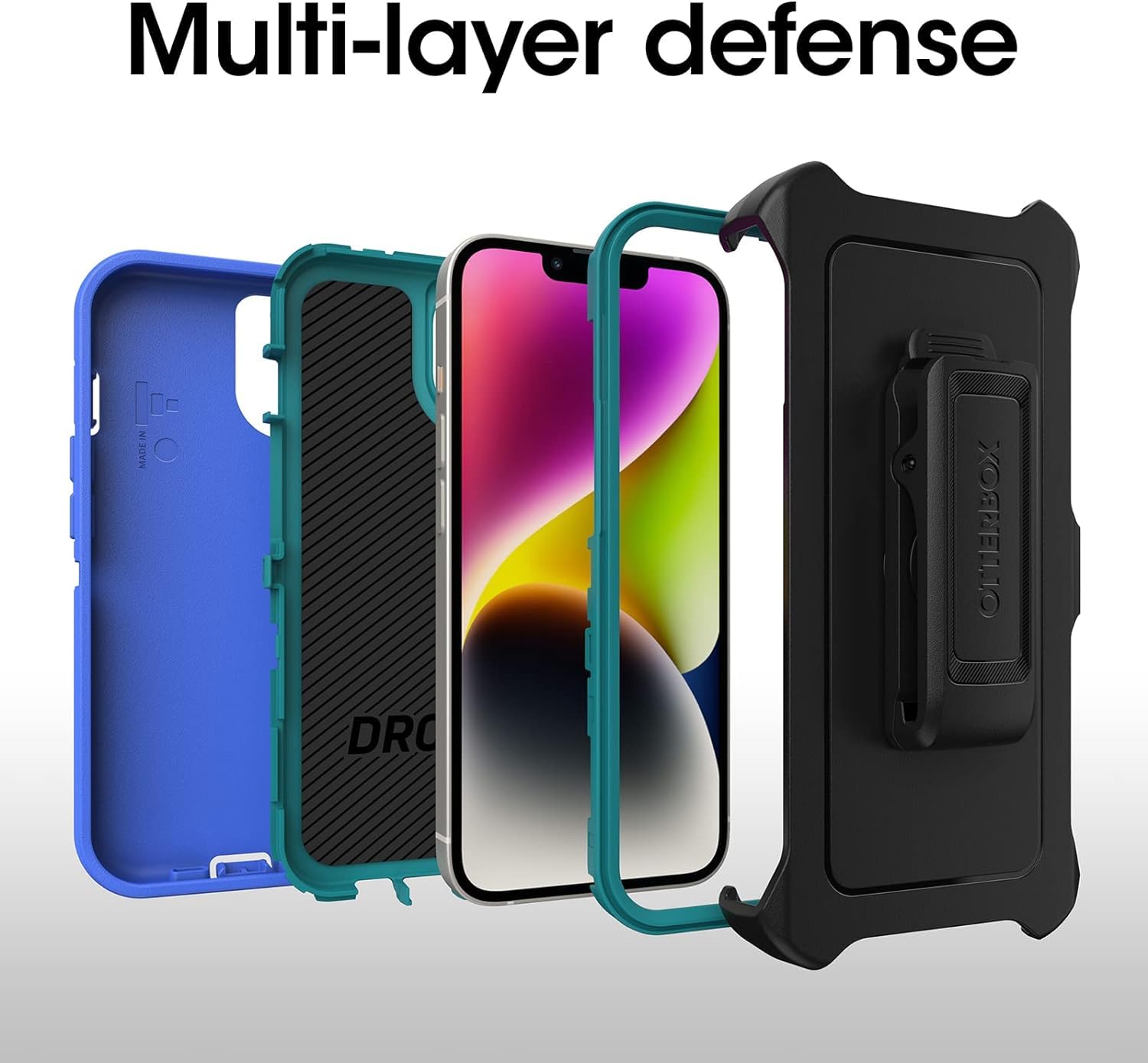 Foto 7 pulgar | Funda De Teléfono Otterbox Defender Series Para Iphone 14 Y 13 - Venta Internacional.