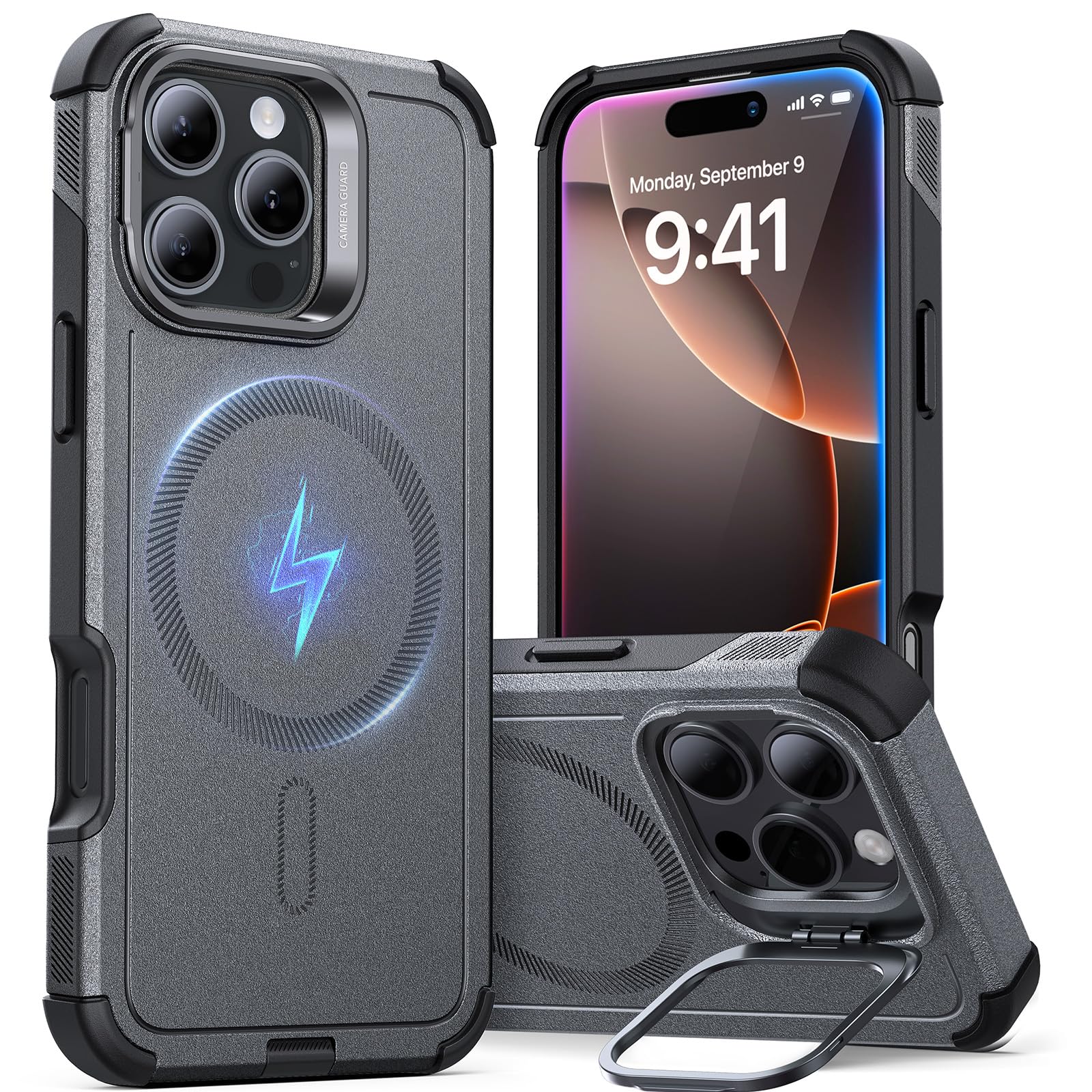 Funda Esr Para Iphone 16 Pro Con Soporte Magnético, Color Gris - Venta Internacional.
