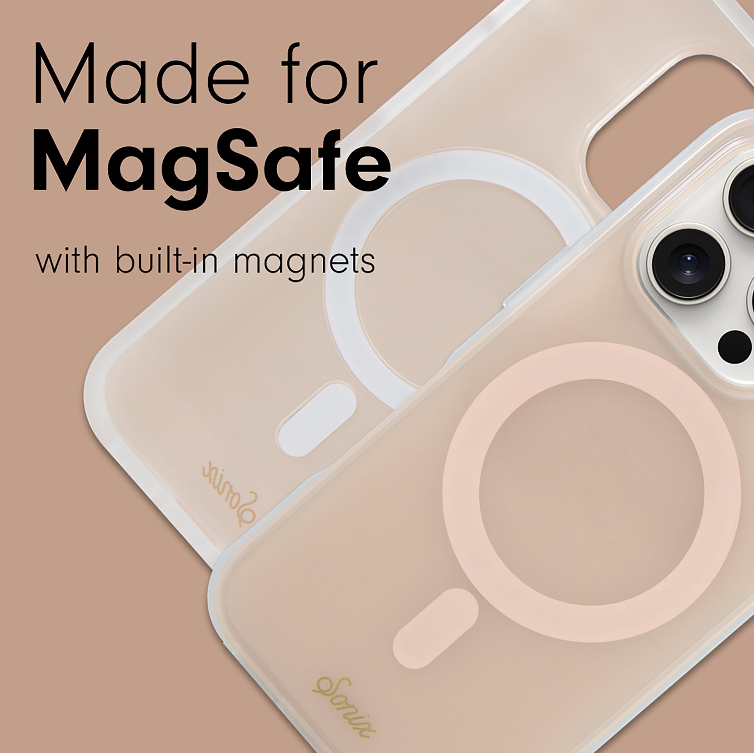 Foto 4 pulgar | Funda De Teléfono Sonix Para Iphone 16 Pro Magsafe 3m Drop Jelly Apricot - Venta Internacional.