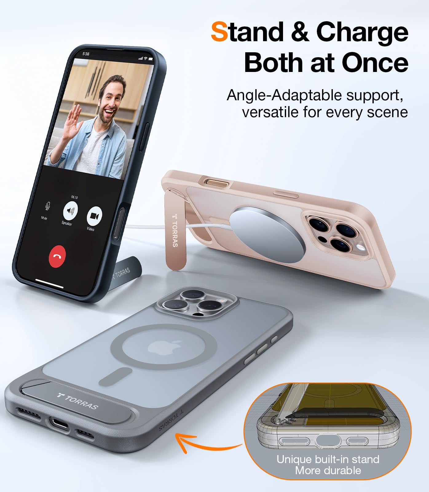 Foto 4 pulgar | Funda Para Teléfono Torras Strong Magnetic Stand Iphone 16 Pro Max - Venta Internacional.