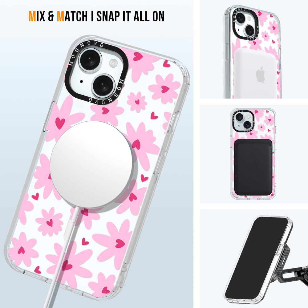 Foto 6 pulgar | Funda Para Teléfono Mosnovo Compatible Con Iphone 15 Love In Bloom - Venta Internacional.