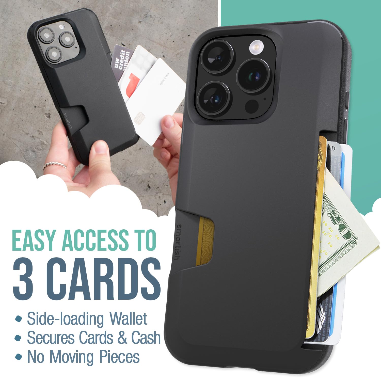 Foto 3 pulgar | Funda Tipo Cartera Smartish Para Iphone 16 Pro Wallet Slayer Vol. 1 - Venta Internacional.