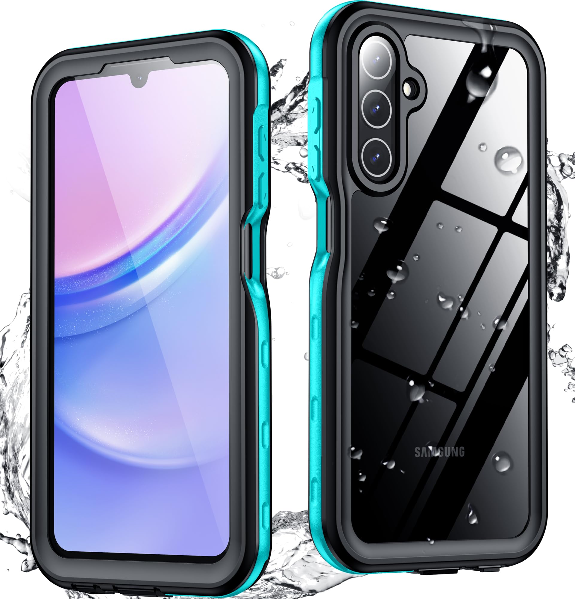 Foto 2 pulgar | Funda Spidercase Impermeable Y Totalmente Resistente Para Samsung A15 5g, Color Verde Azulado - Venta Internacional.