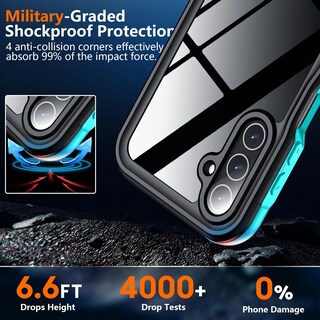 Foto 2 | Funda Spidercase Impermeable Y Totalmente Resistente Para Samsung A15 5g, Color Verde Azulado - Venta Internacional.