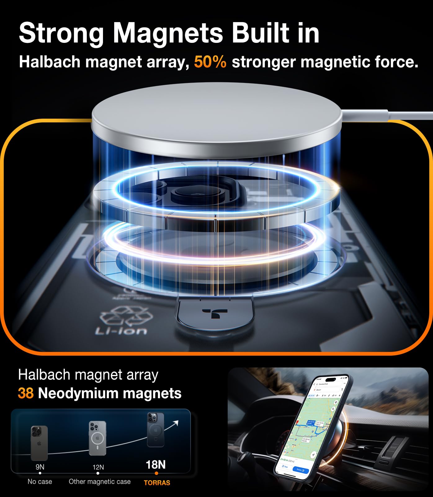 Foto 3 pulgar | Funda De Teléfono Torras Ultra Magnetic Ostand Para Iphone 14 Pro - Venta Internacional.