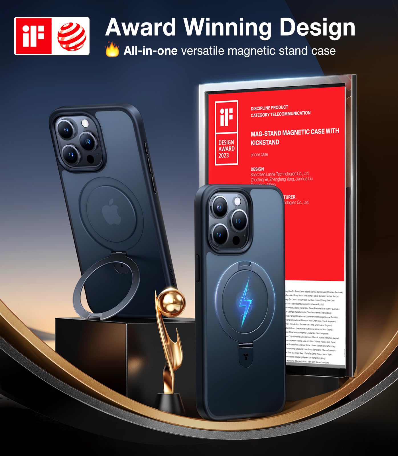 Foto 6 pulgar | Funda De Teléfono Torras Ultra Magnetic Ostand Para Iphone 14 Pro - Venta Internacional.