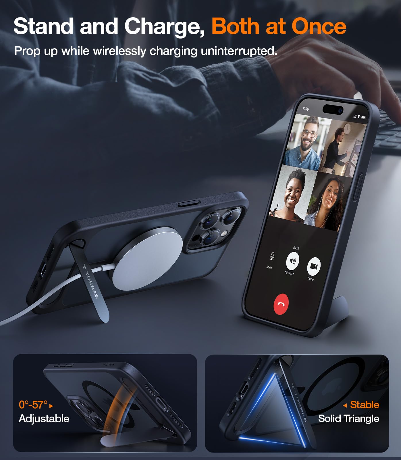 Foto 3 pulgar | Funda Para Teléfono Torras Strong Magnetic Stand Iphone 14 Pro Max - Venta Internacional.