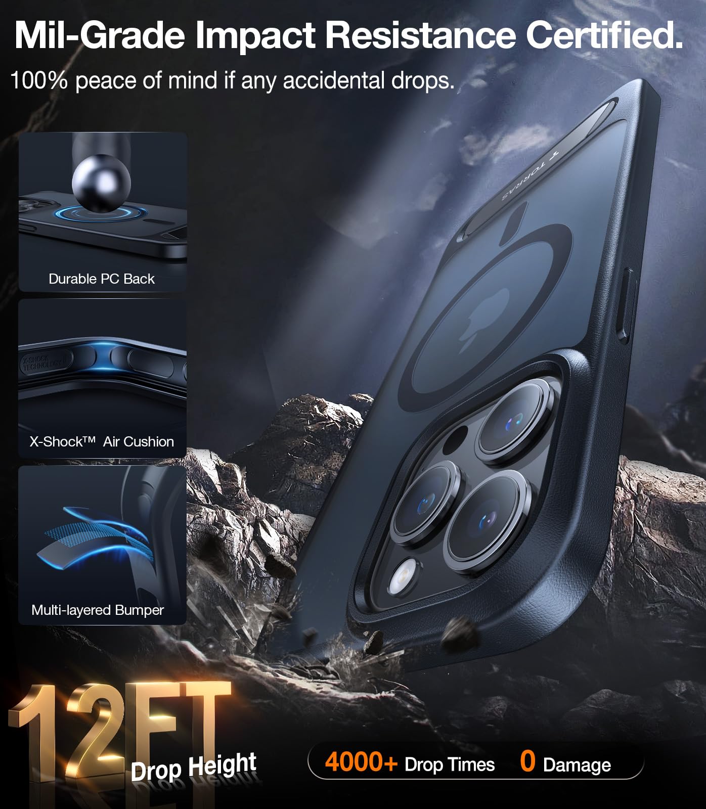 Foto 6 pulgar | Funda Para Teléfono Torras Strong Magnetic Stand Iphone 14 Pro Max - Venta Internacional.