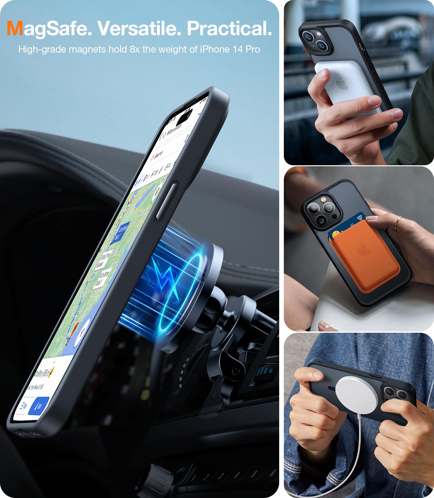 Foto 3 pulgar | Funda De Teléfono Torras Stronger Magnetic Para Iphone 14 Pro - Venta Internacional.