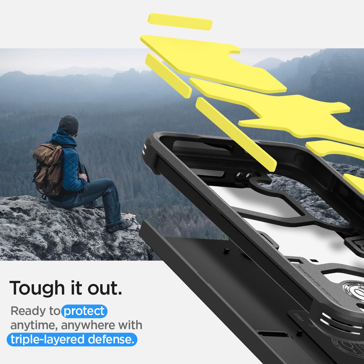 Foto 5 pulgar | Funda Spigen Tough Armor Para Galaxy S24 Plus Con Soporte, Color Negro - Venta Internacional.