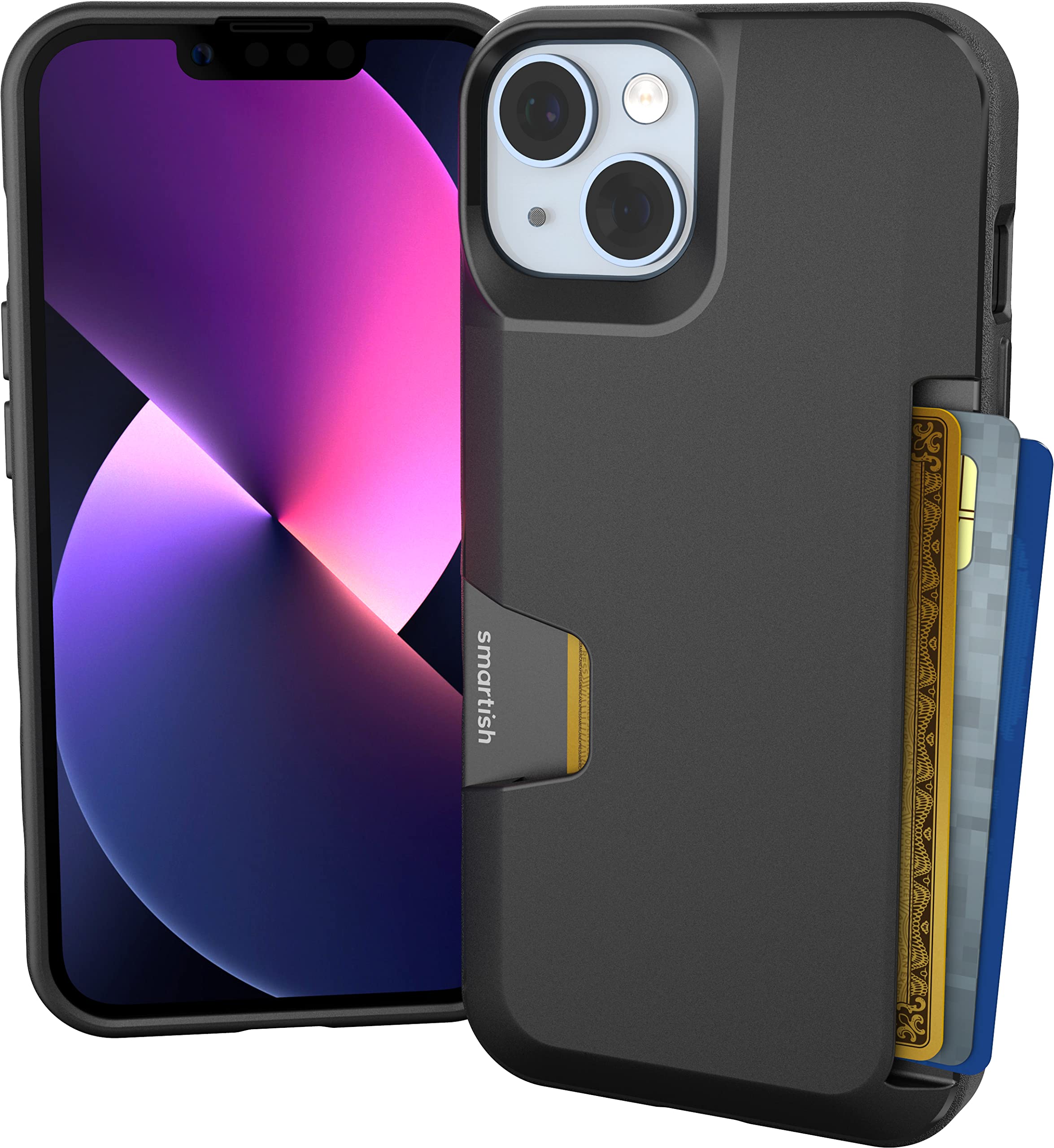 Foto 2 pulgar | Funda Tipo Cartera Smartish  Para Iphone 14 Wallet Slayer Vol. 1, Negra - Venta Internacional.
