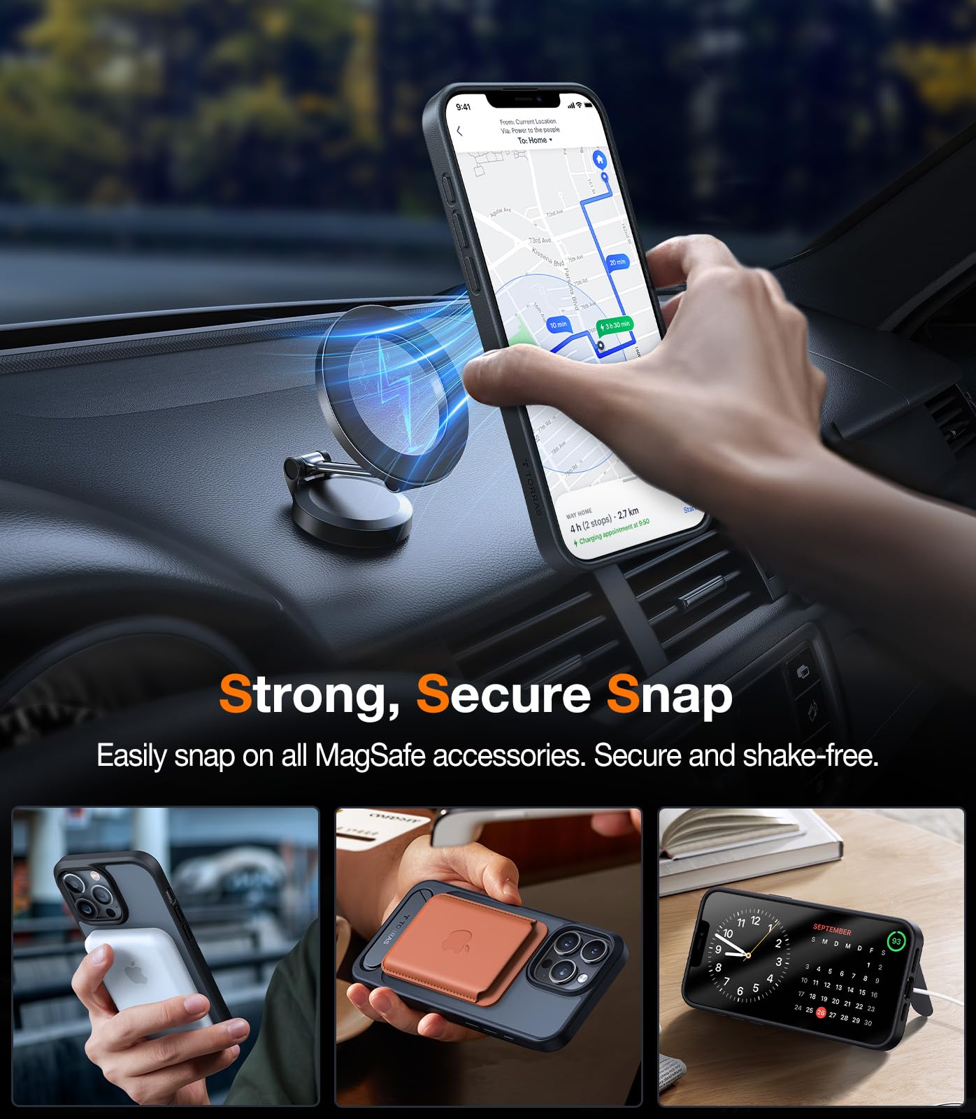 Foto 5 pulgar | Funda Para Teléfono Torras Strong Magnetic Stand Iphone 13 Pro, Color Negro - Venta Internacional.
