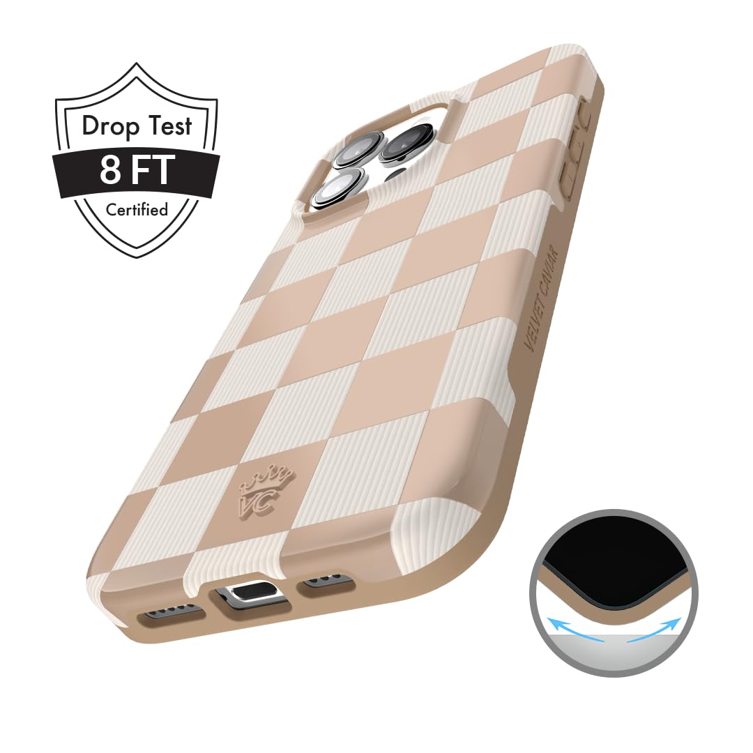 Foto 6 pulgar | Funda De Teléfono Velvet Caviar A Cuadros Para Iphone 16 Pro Max - Venta Internacional.