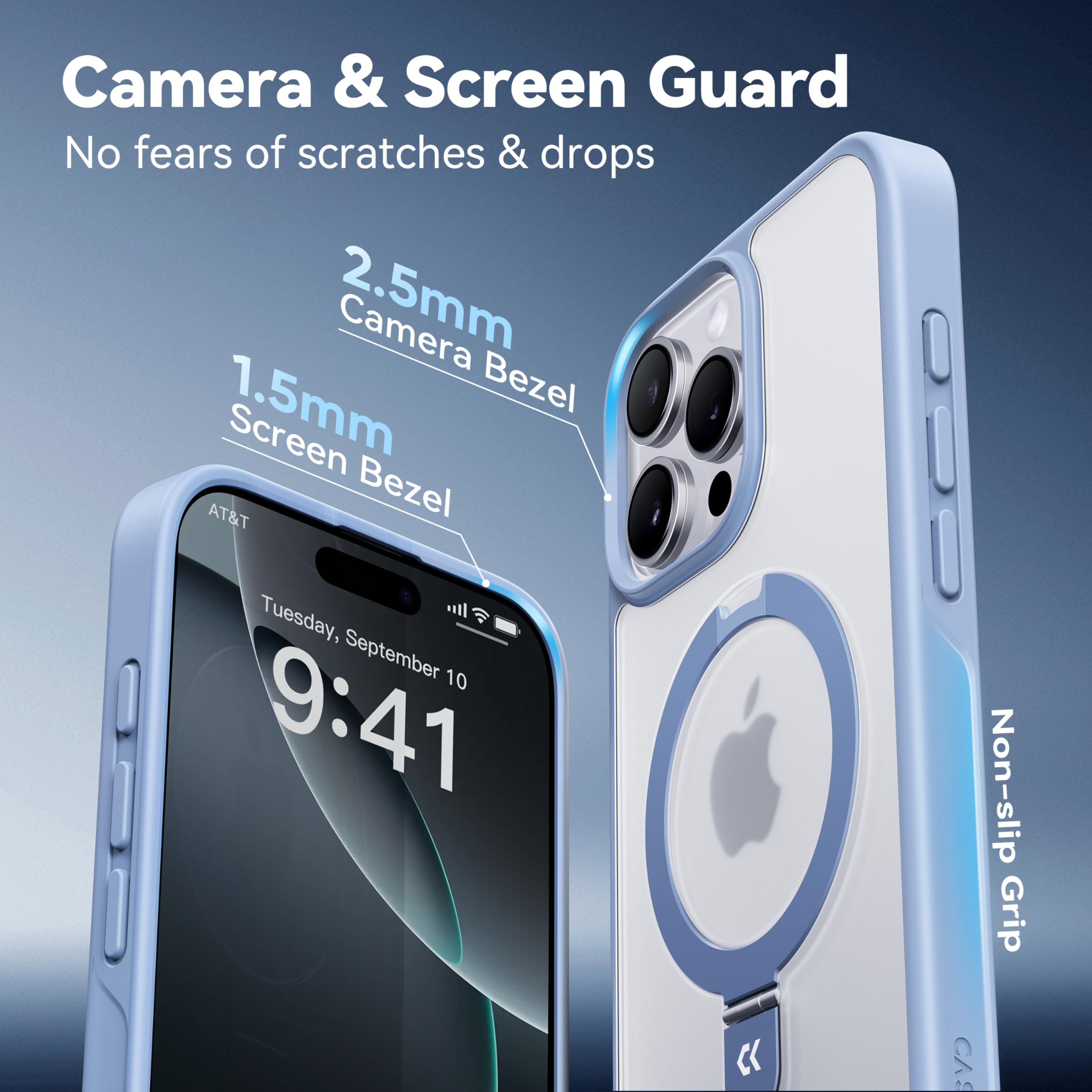 Foto 7 pulgar | Funda De Teléfono Casekoo Diseñada Para Iphone 16 Pro Con Soporte - Venta Internacional.