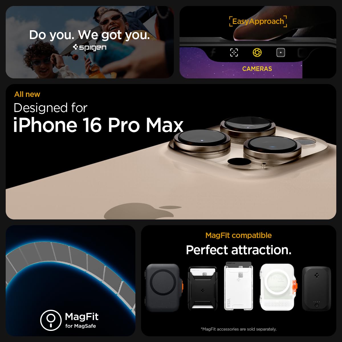 Foto 3 pulgar | Funda Spigen Ultra Hybrid Magfit Para Iphone 16 Pro Max Carbon - Venta Internacional.