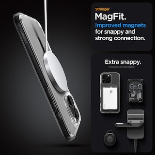 Foto 6 | Funda Spigen Ultra Hybrid Magfit Para Iphone 16 Pro Max Carbon - Venta Internacional.