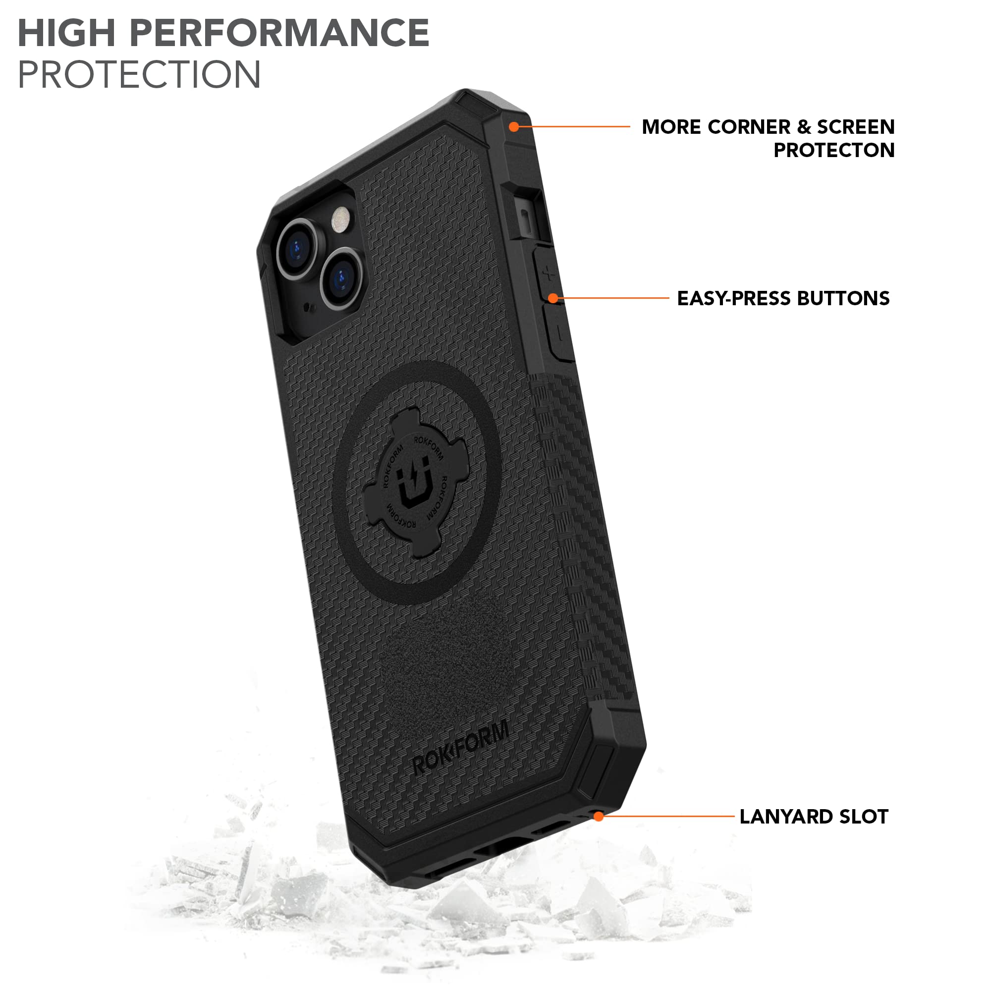 Foto 3 pulgar | Funda Magnética Rokform Rugged Series Para Iphone 14 Plus, Color Negro - Venta Internacional.