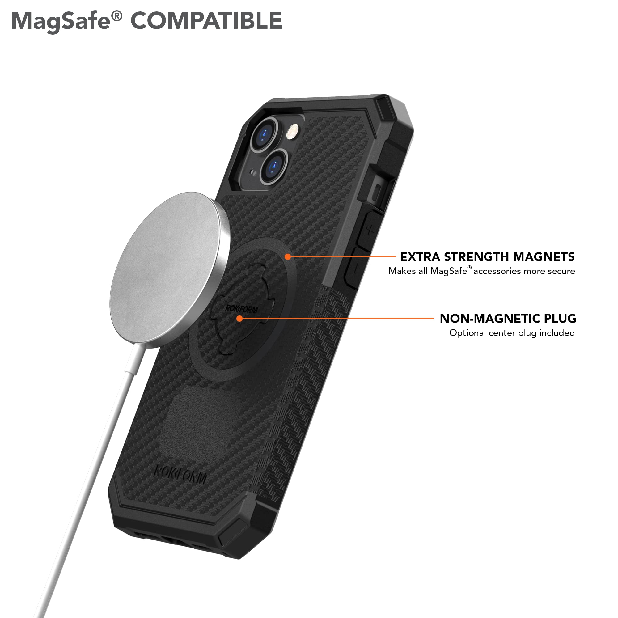 Foto 5 pulgar | Funda Magnética Rokform Rugged Series Para Iphone 14 Plus, Color Negro - Venta Internacional.