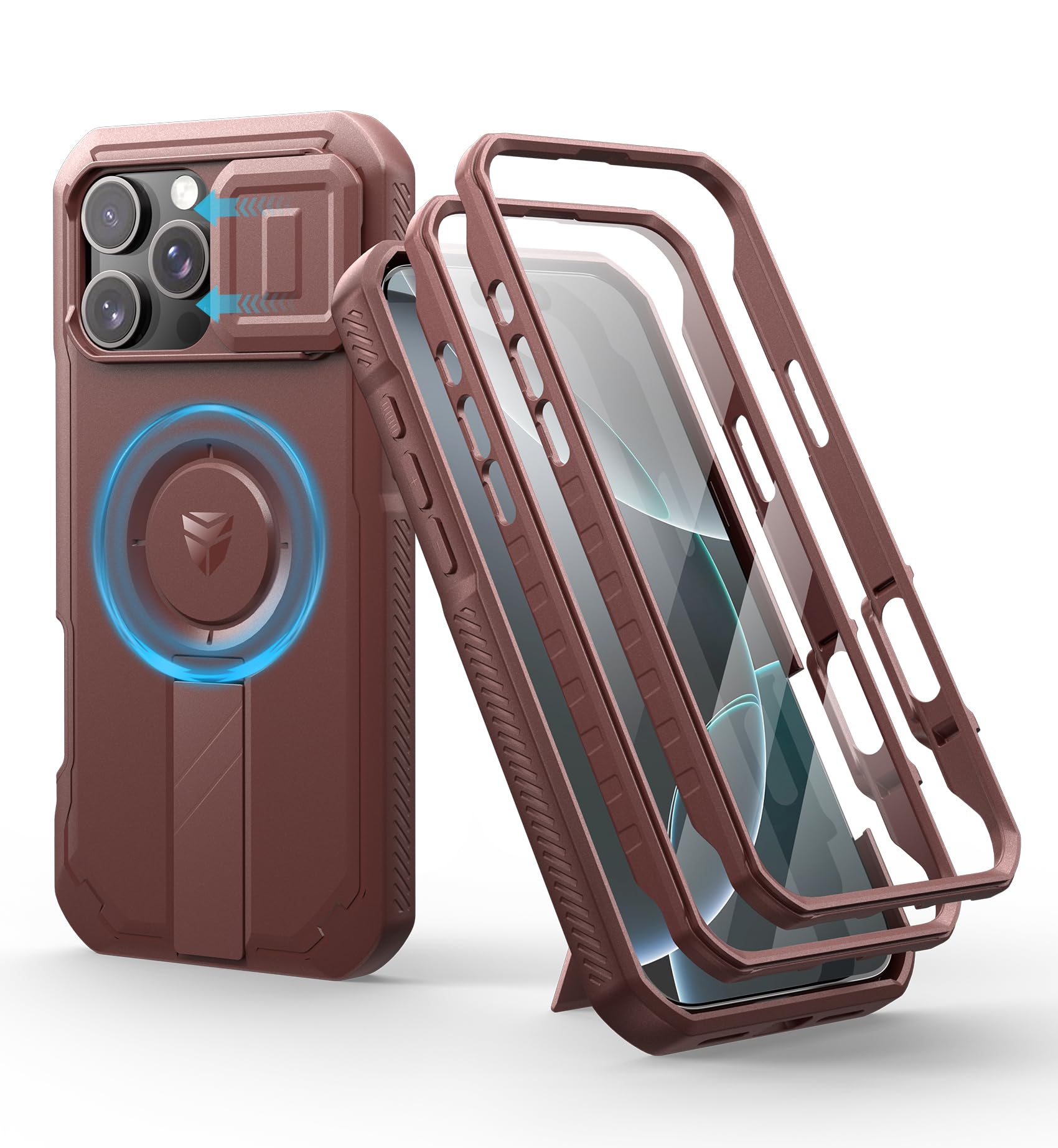 Funda Dexnor Para Iphone 16 Pro Max Con Cámara Deslizante, Color Rojo - Venta Internacional.