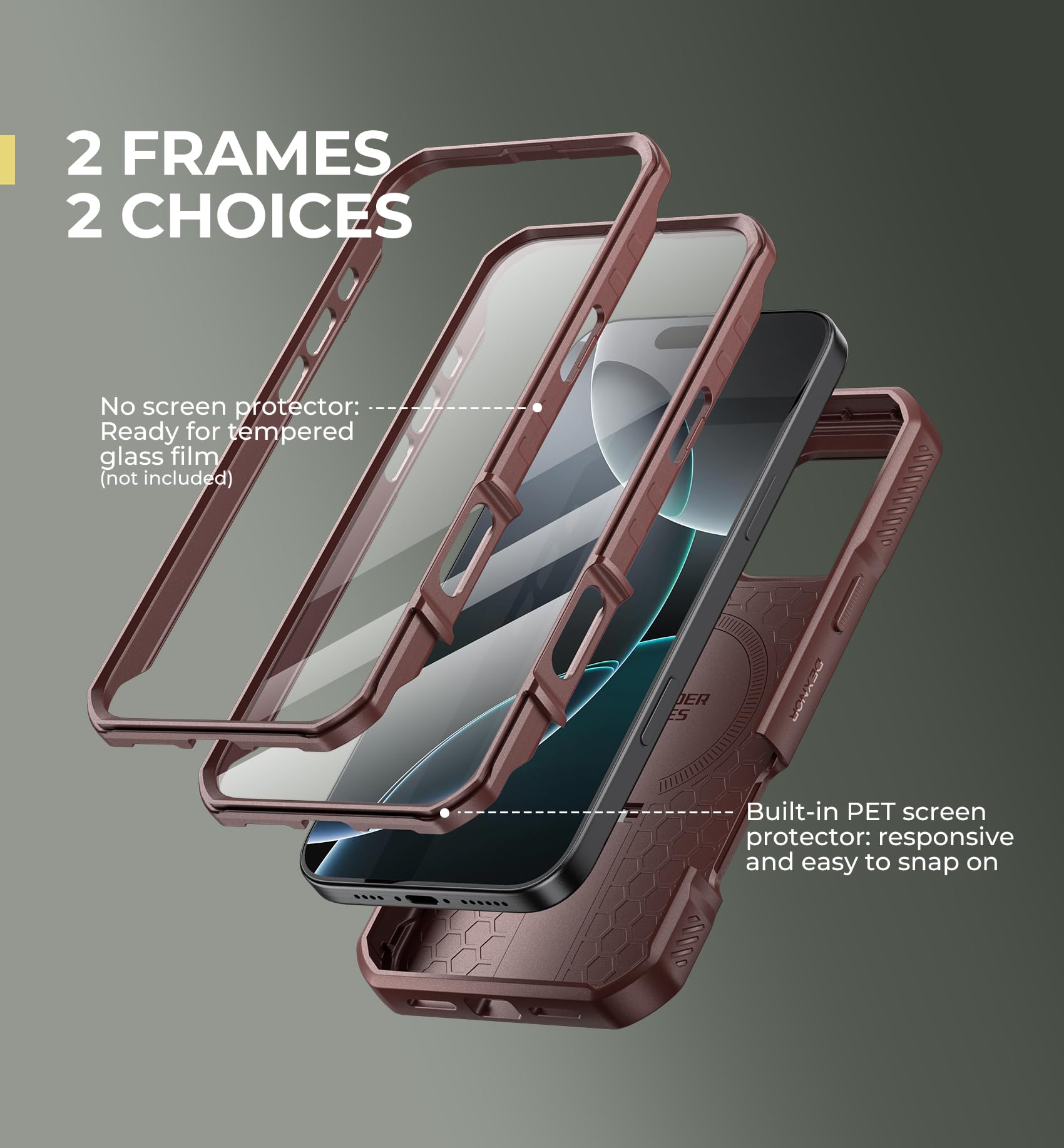 Foto 7 pulgar | Funda Dexnor Para Iphone 16 Pro Max Con Cámara Deslizante, Color Rojo - Venta Internacional.