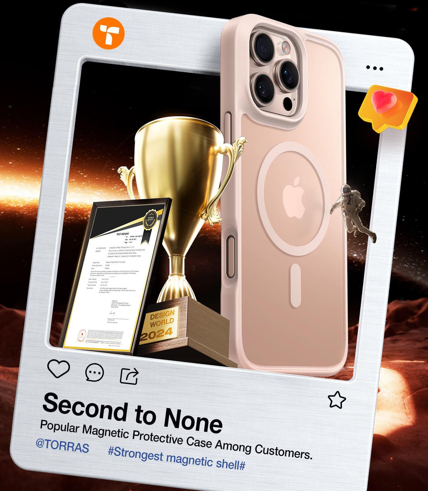 Foto 8 pulgar | Funda De Teléfono Torras Magnética A Prueba De Golpes Para Iphone 16 Pro Max - Venta Internacional.