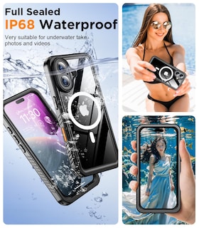 Foto 4 | Funda De Teléfono Temdan Magnética Impermeable Para Iphone 16 Plus - Venta Internacional.