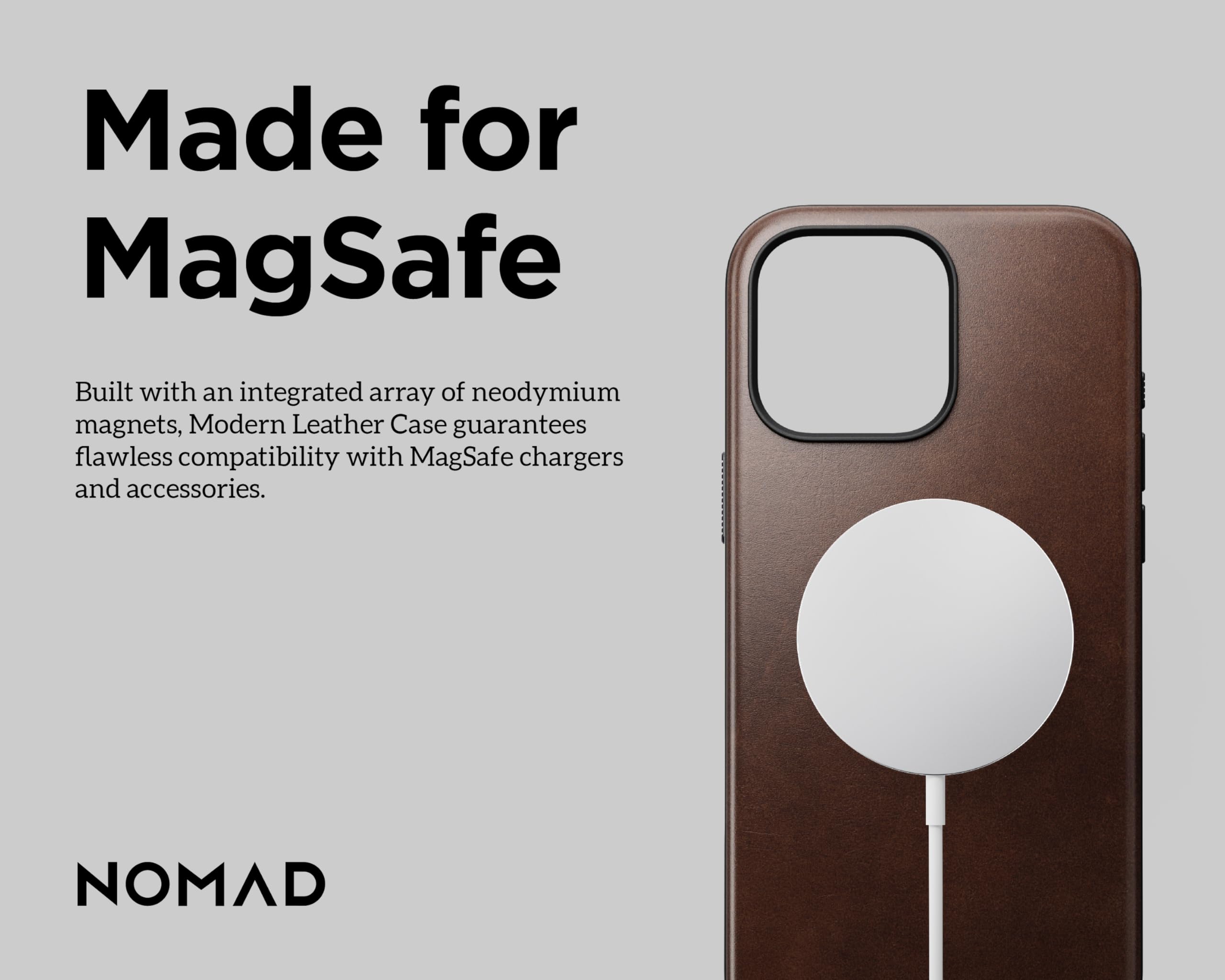 Foto 6 pulgar | Funda De Piel Para Iphone 16 Pro Max Nomad Modern Rustic Brown - Venta Internacional.