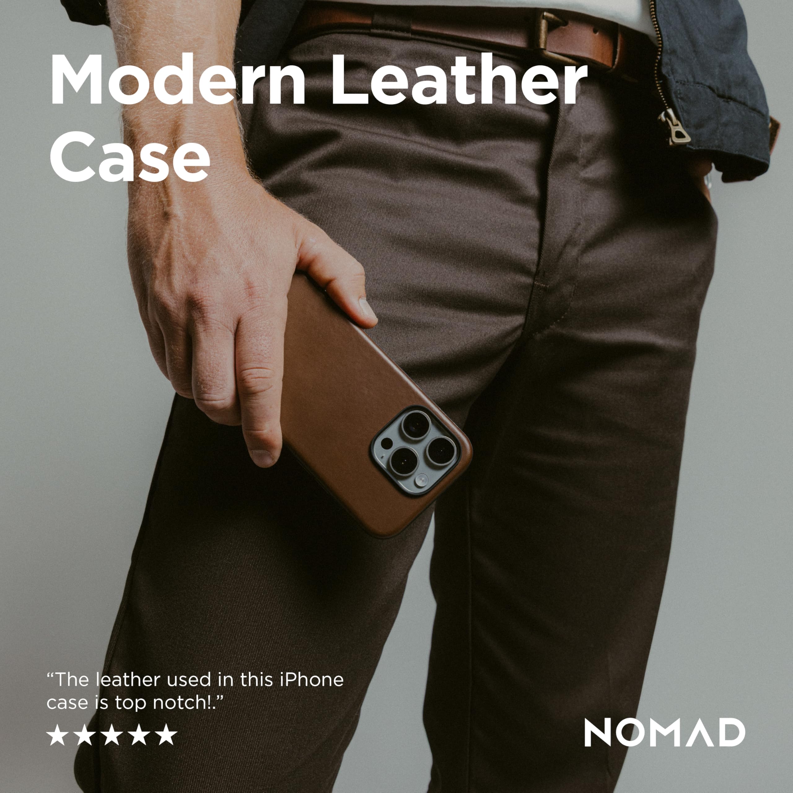 Foto 8 pulgar | Funda De Piel Para Iphone 16 Pro Max Nomad Modern Rustic Brown - Venta Internacional.