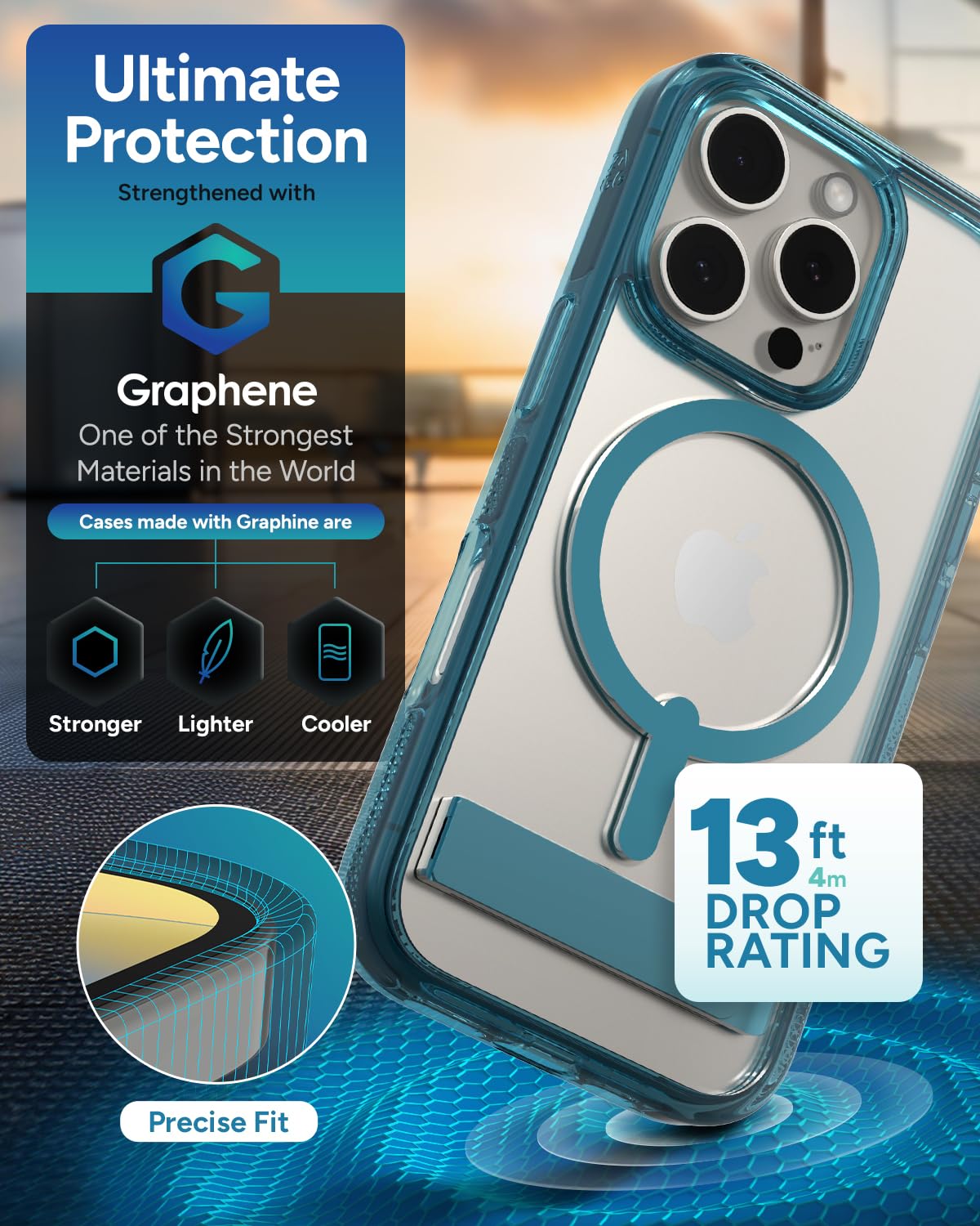 Foto 5 pulgar | Funda Snap Zagg Santa Cruz Para Iphone 16 Pro Magsafe Clear - Venta Internacional.
