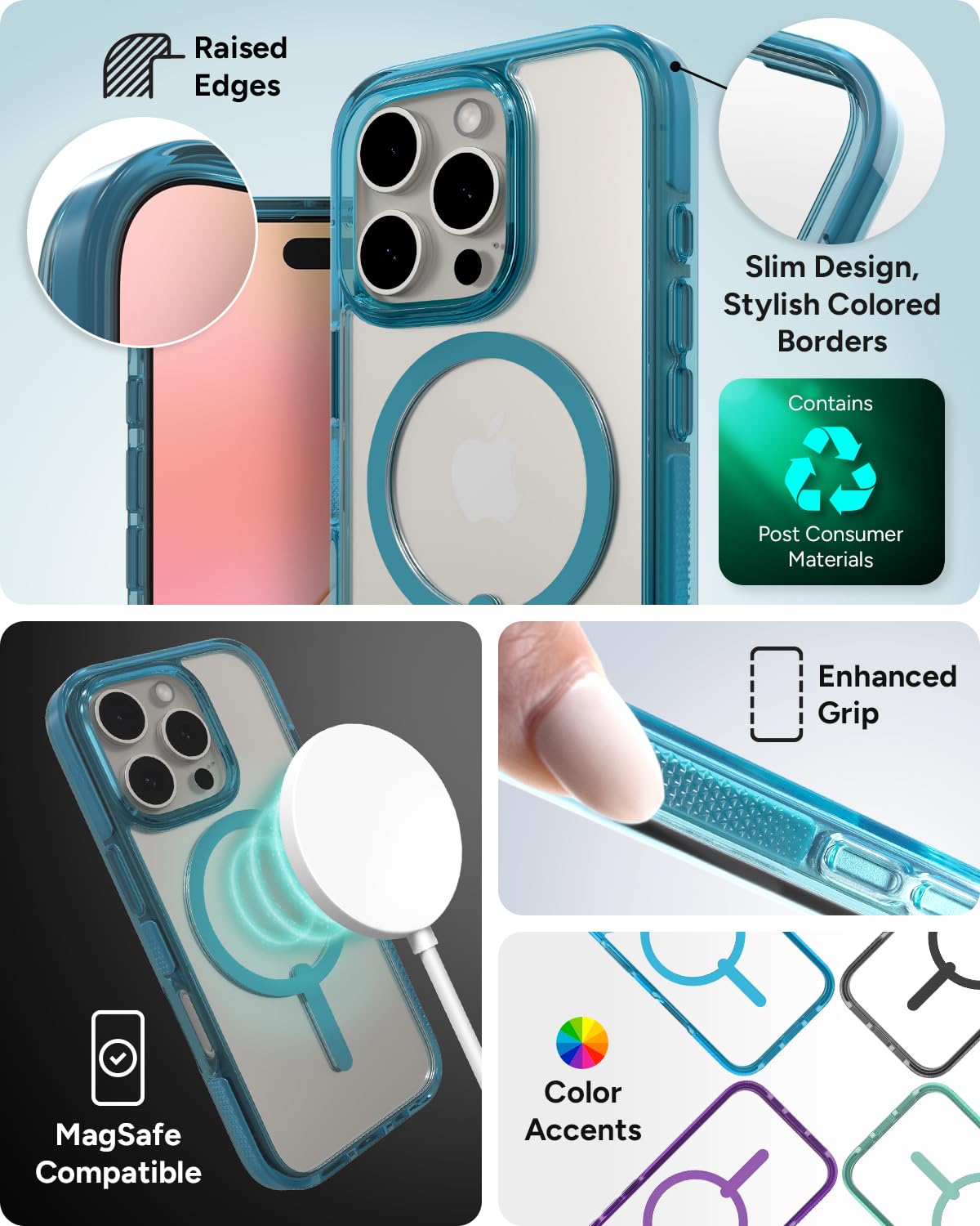 Foto 6 pulgar | Funda Snap Zagg Santa Cruz Para Iphone 16 Pro Magsafe Clear - Venta Internacional.