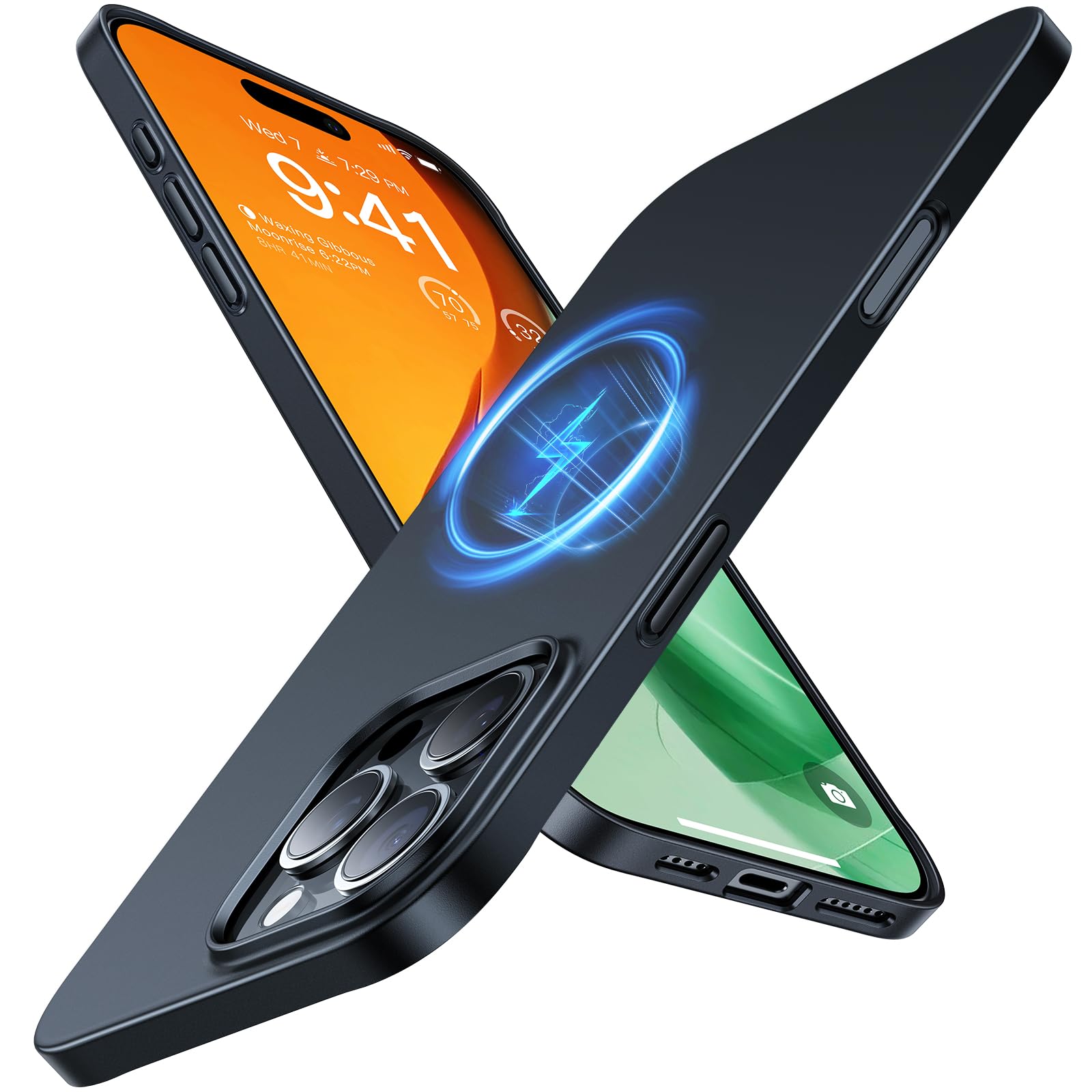 Funda De Teléfono Torras Magnetic Slim Fit Para Iphone 16 Pro Negra - Venta Internacional.