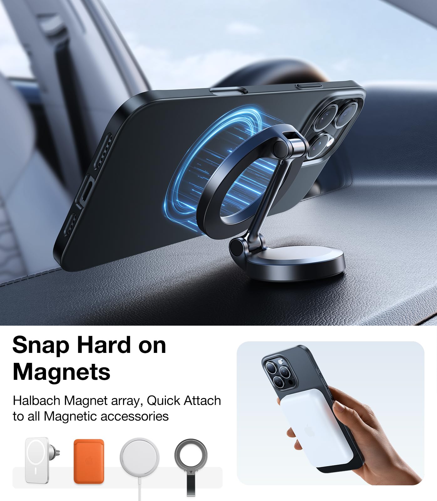 Foto 4 pulgar | Funda De Teléfono Torras Magnetic Slim Fit Para Iphone 16 Pro Negra - Venta Internacional.