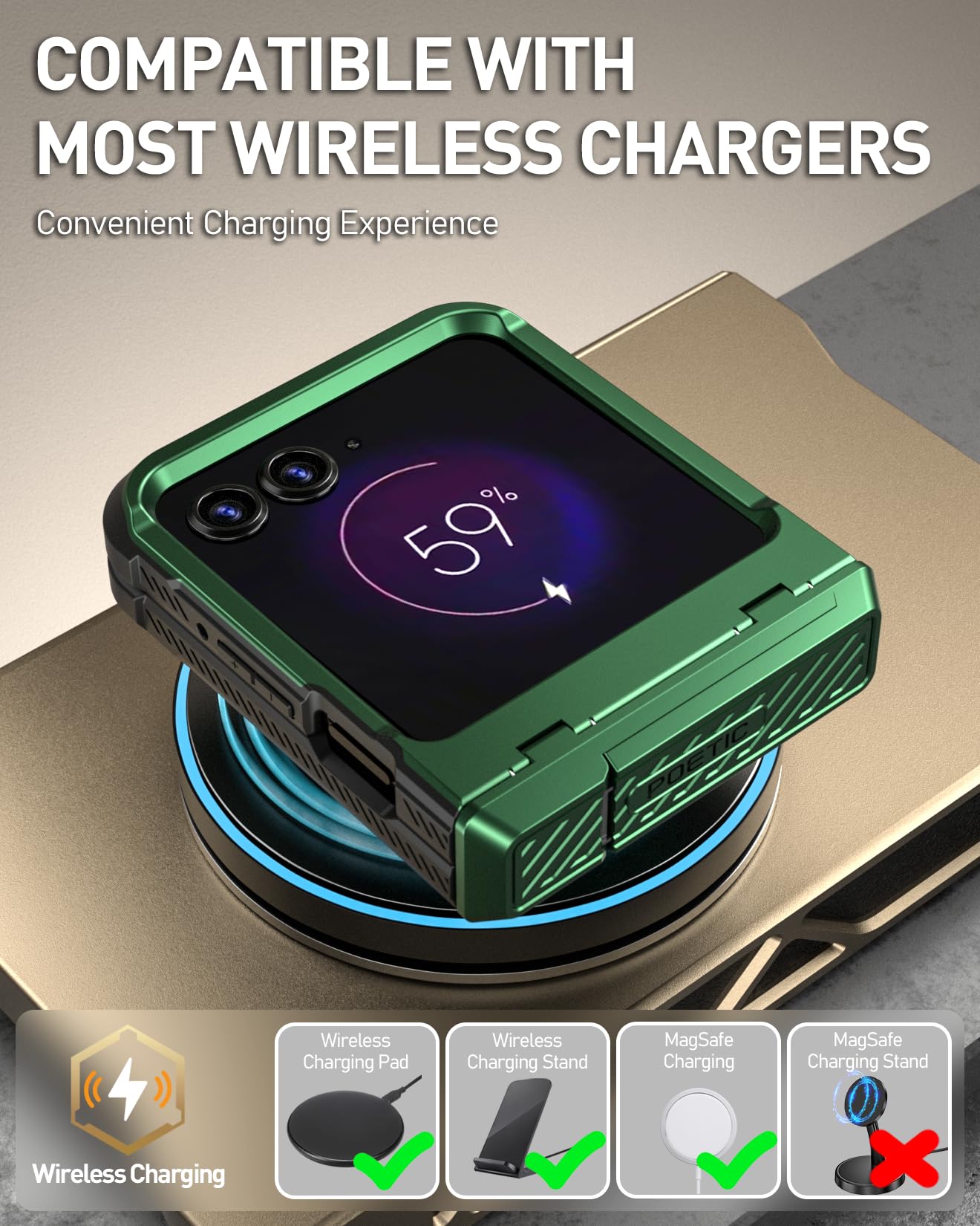 Foto 7 | Funda Poetic Spartan Para Motorola Moto Razr 2024 Con Soporte - Venta Internacional.