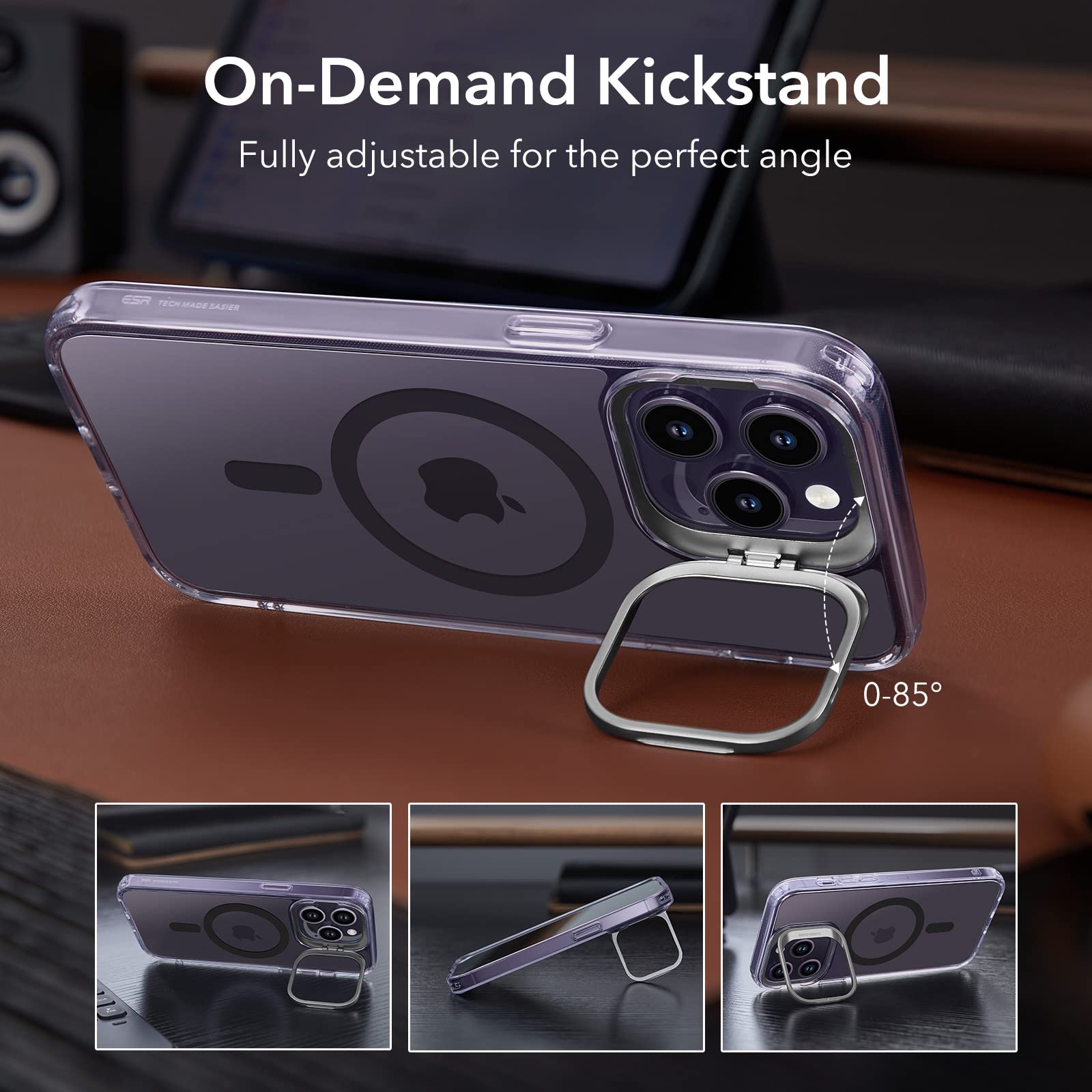 Foto 4 pulgar | Funda De Teléfono Esr Para Iphone 14 Pro Max Con Magsafe Clear Purple - Venta Internacional.