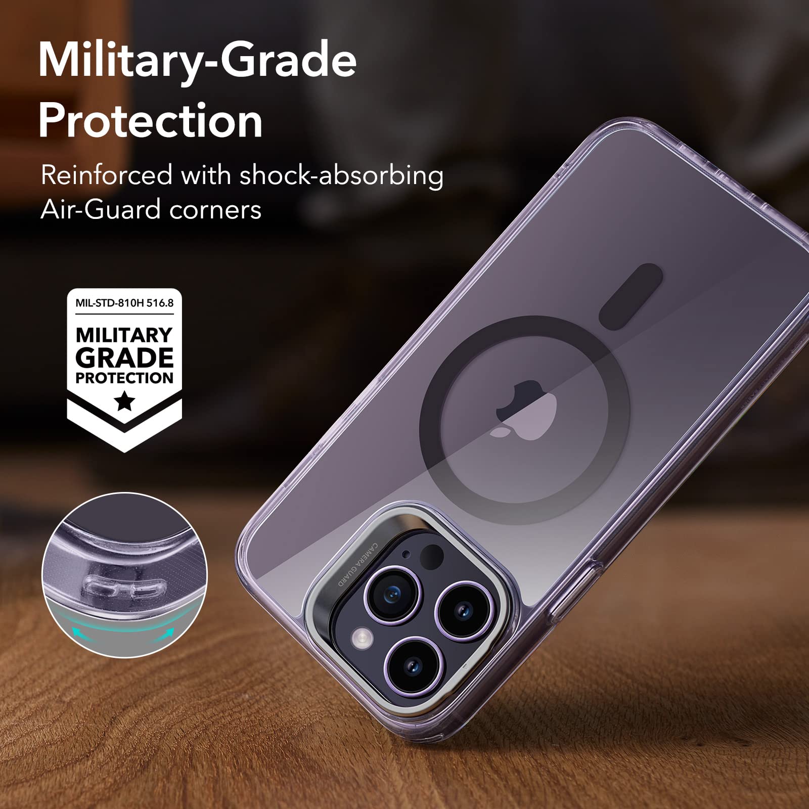 Foto 7 pulgar | Funda De Teléfono Esr Para Iphone 14 Pro Max Con Magsafe Clear Purple - Venta Internacional.
